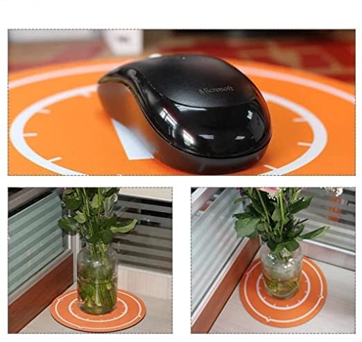 Portable Waterproof Landing Pad - 250mm Diameter, Orange Waterproof Polyester Material, Compatible With Dji Spark And Mavic Drones