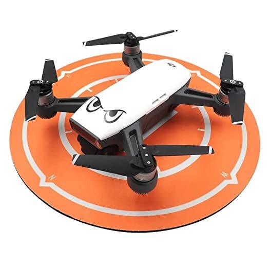 Portable Waterproof Landing Pad - 250mm Diameter, Orange Waterproof Polyester Material, Compatible With Dji Spark And Mavic Drones