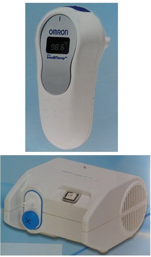 नेबुलाइज़र और कान थर्मामीटर