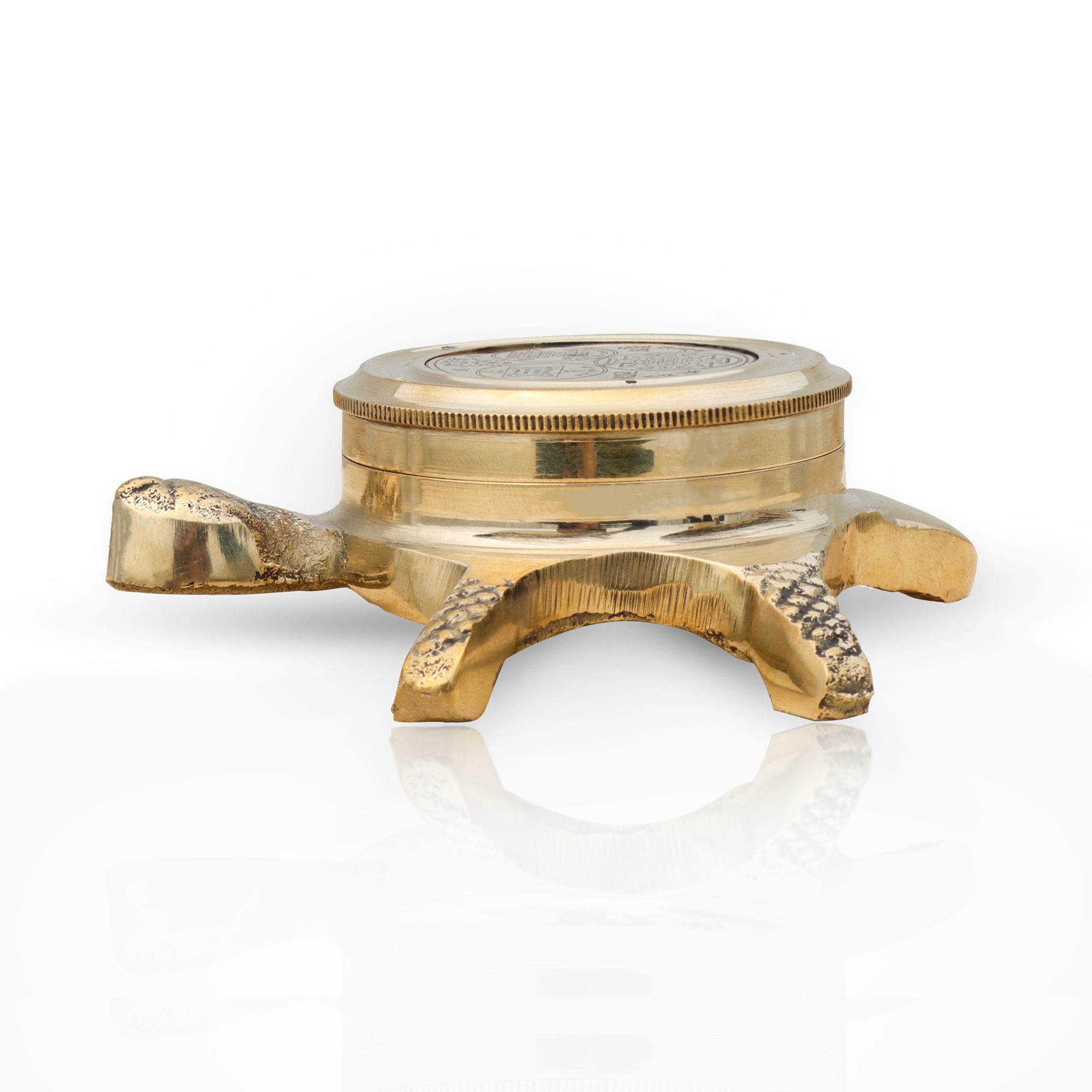 Handmade Tortoise Brass Compass With Shri Yantra Showpiece Home And Office Decor Purpose Spiritual Good Luck Gift House Warming Brass Tortoise For Good Luck
