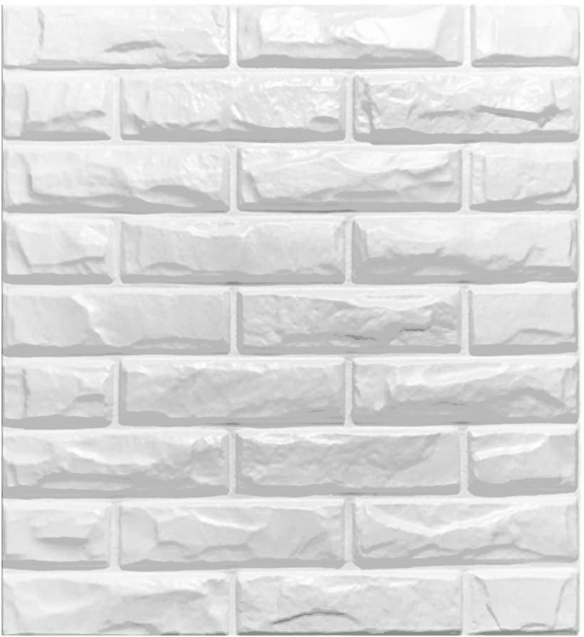 3d Wall Panel (Brick) - Pvc Material, Matte White Finish | Durable, Easy Cleaning, High Temperature Resistant, Termite Resistant, Zero Maintenance