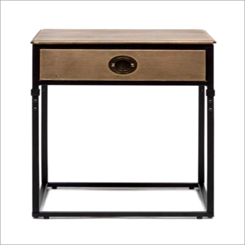 Brown Side Table With Drawer