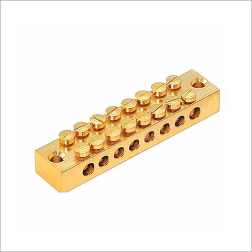 Nickel Plated Brass Neutral Link - Accommodates 14 to 20 Wires, Enhanced Performance & Wire Management