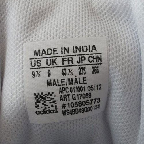 विभिन्न उपलब्ध शू टंग लेबल