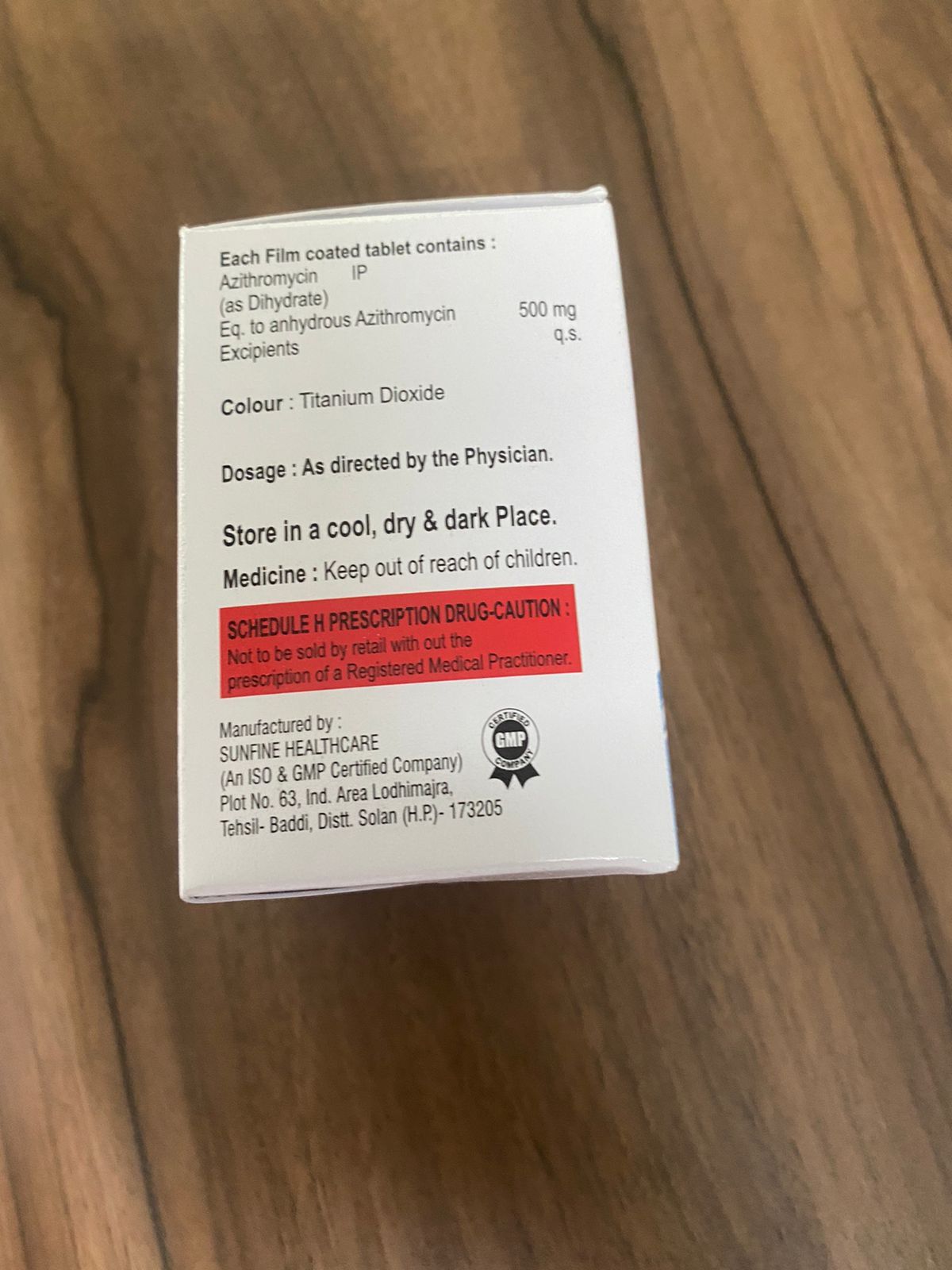 Azish-500 Tab - Drug Type: General Medicines