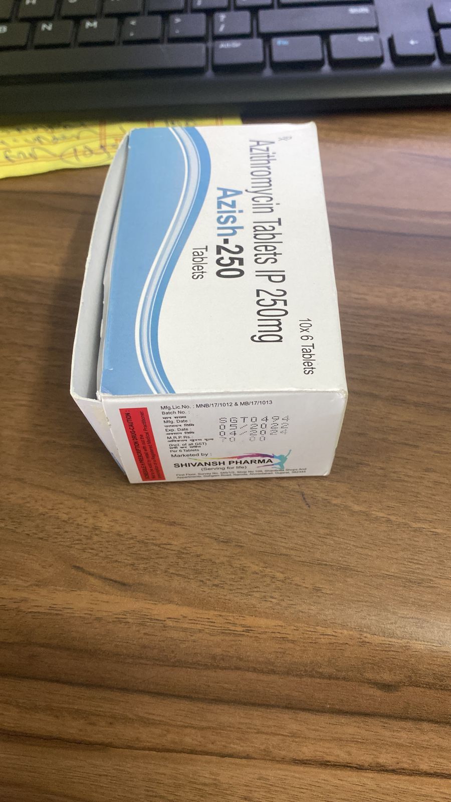 Azish-250 Tab - Drug Type: General Medicines
