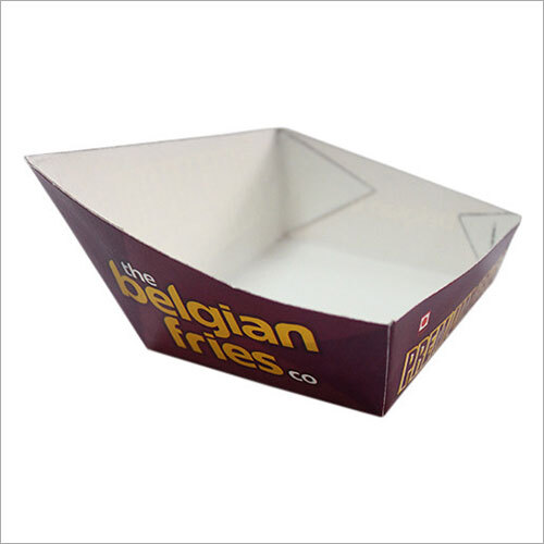 Maroon Fries Paper Tray