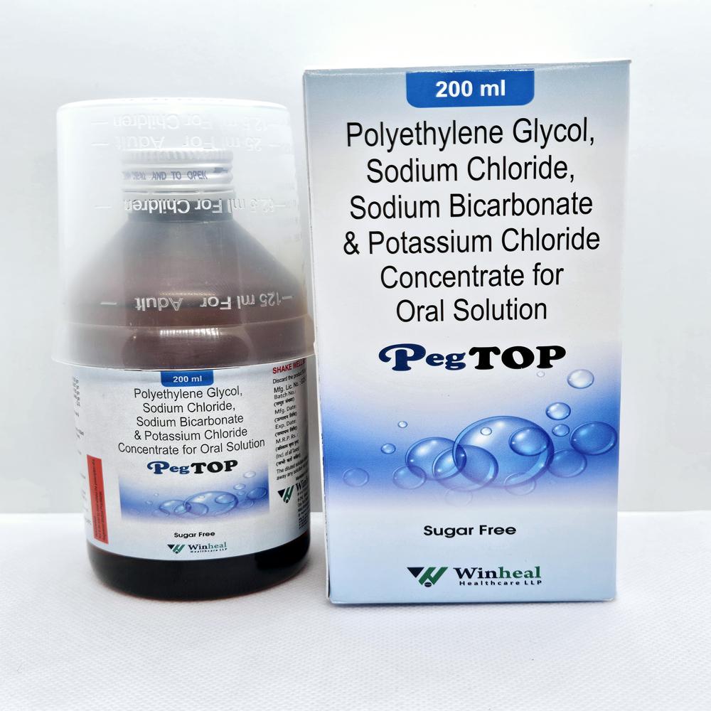 Polyethylene Glycol Sodium Chloride Sodium Bicarbonate Potassium Chloride Oral Solution - Physical Form: Liquid
