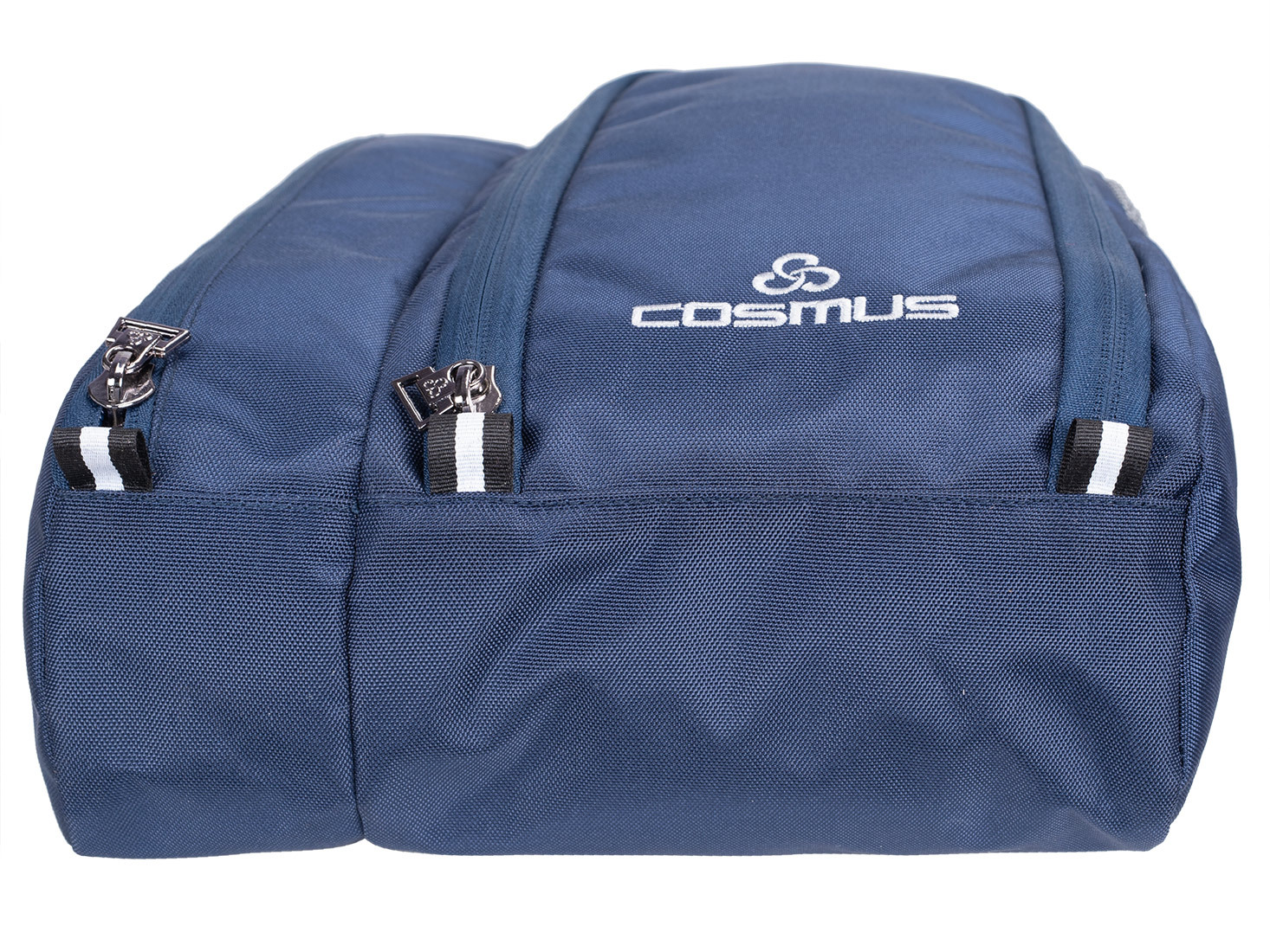 Cosmus Elite Navy Travel Shoe Pouch - Pu Coated Water Resistant, 12.75 X 4.5 X 7.25 Inches, Fits Men's Size 12 & High Heels, Moisture Proof Design, Zipper Top Handle