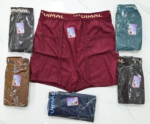 Mens Pure Cotton Trunk - Cool In Cool Vimal Fabric, Outer Elastic Design | Ideal for Boys in Rainy, Spring, Summer, and Winter Seasons