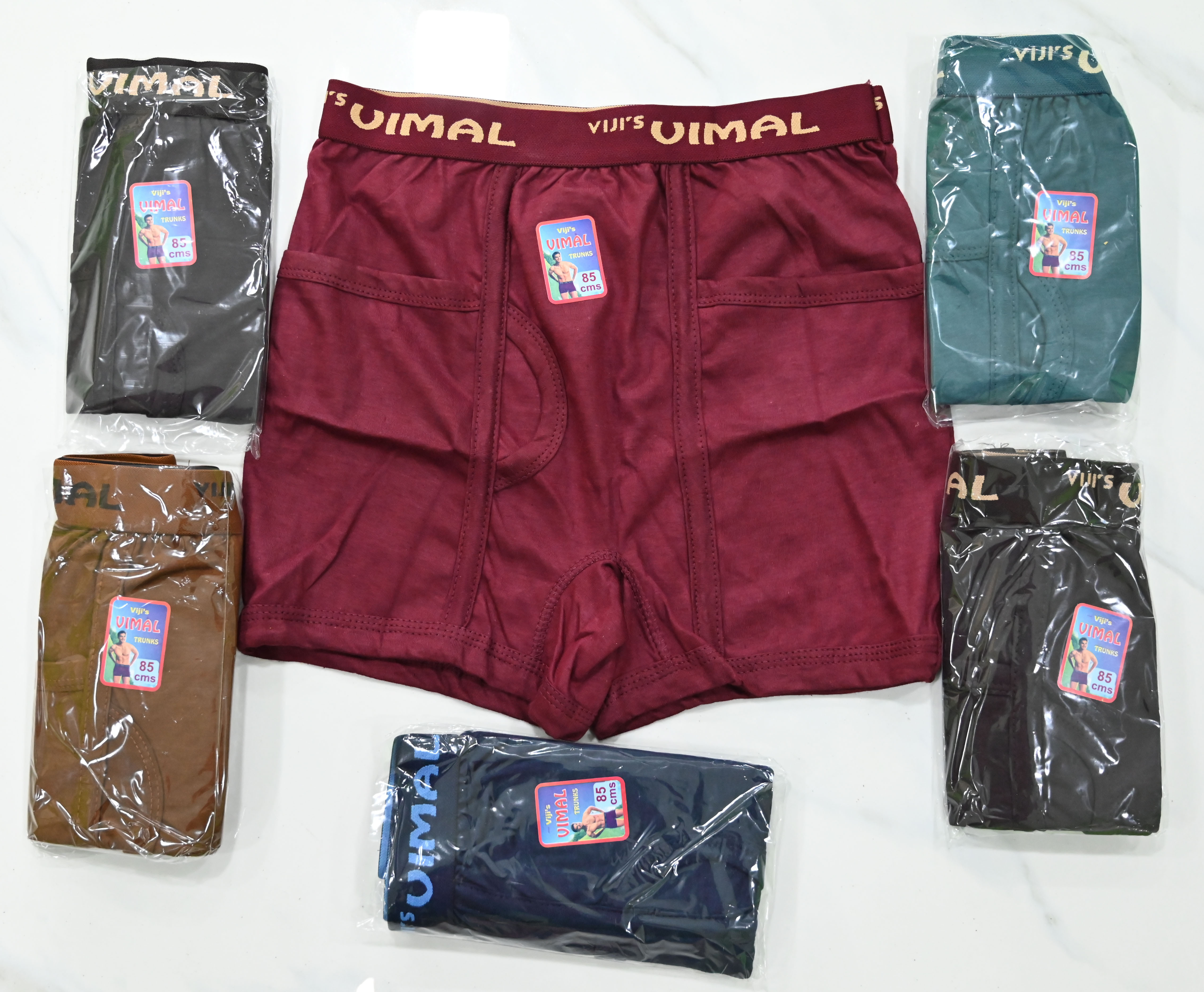 Mens Pure Cotton Trunk - Cool In Cool Vimal Fabric, Outer Elastic Design | Ideal For Boys In Rainy, Spring, Summer, And Winter Seasons