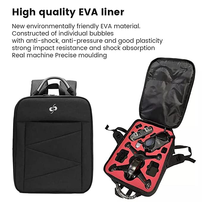 Carrying Case Bag Compatible With Dji Fpv Combo Soft Backpack Bag (Soft Backpack) - Color: Black