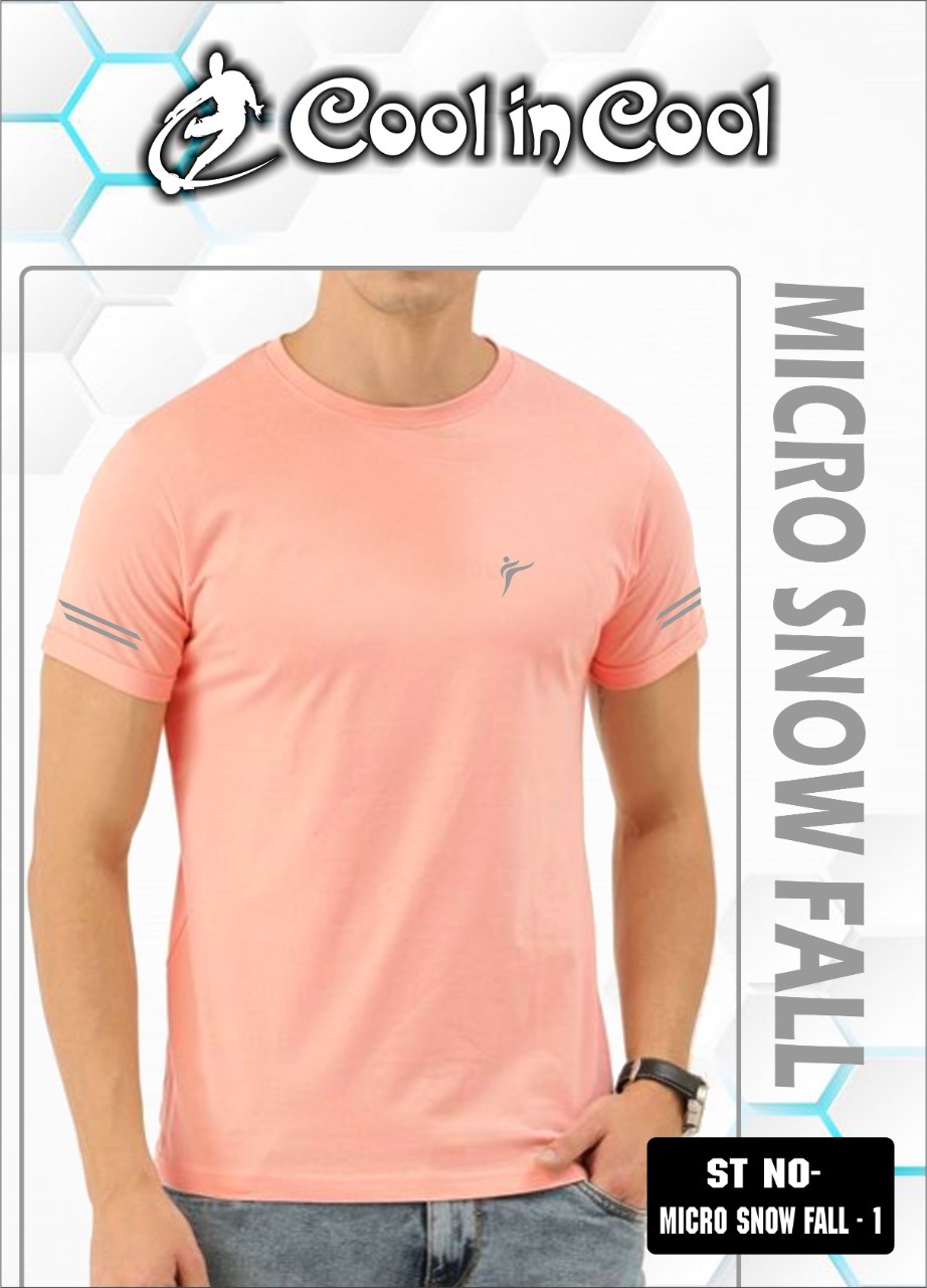 Mens Micro Snow Fall T-shirt - Polyester Fabric, Available In Sizes S, M, L, Xl | Perfect For Boys, Cool Winter Style