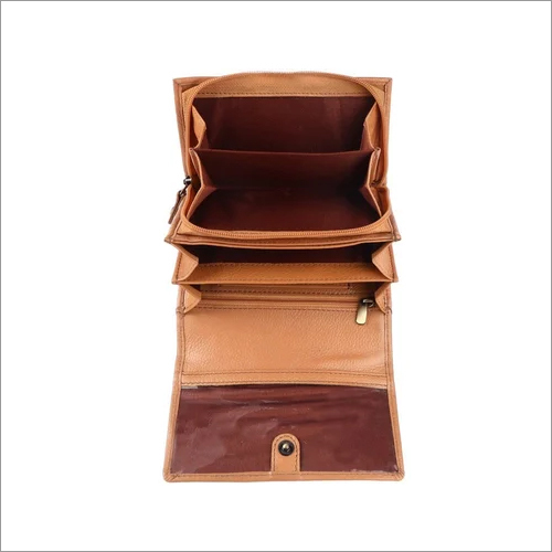 Ladies Leather Wallet - Zipper Closure, Folded Design | Peach Color, Chic And Functional Accessory