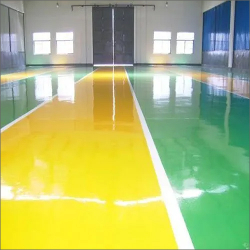 Industrial Epoxy Flooring - Epoxy Material, Compressive Strength 85 N/mmâ², 2-4 Mm Thickness | High Abrasion & Chemical Resistance, Slip Resistant Finish