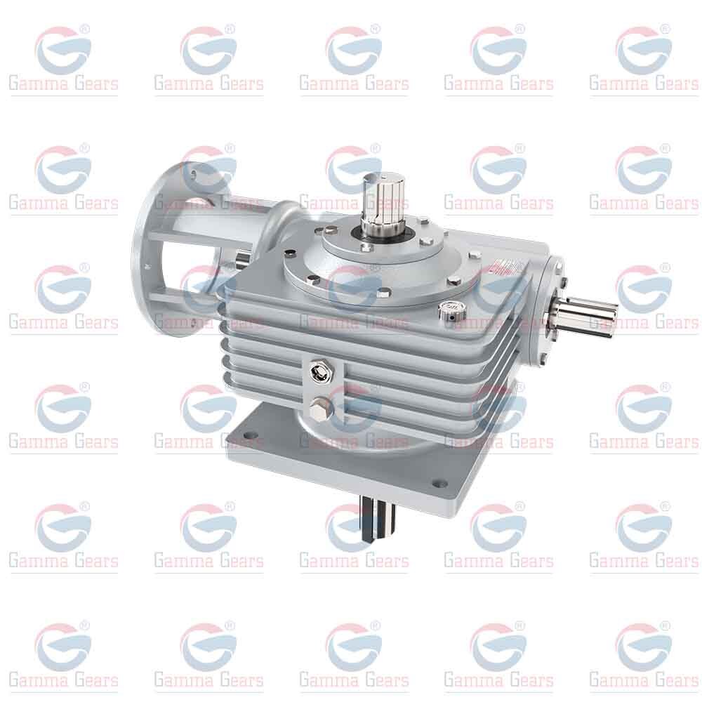 Silver Vertical Worm Reduction Gearbox For Chemical And Mixer Machine
