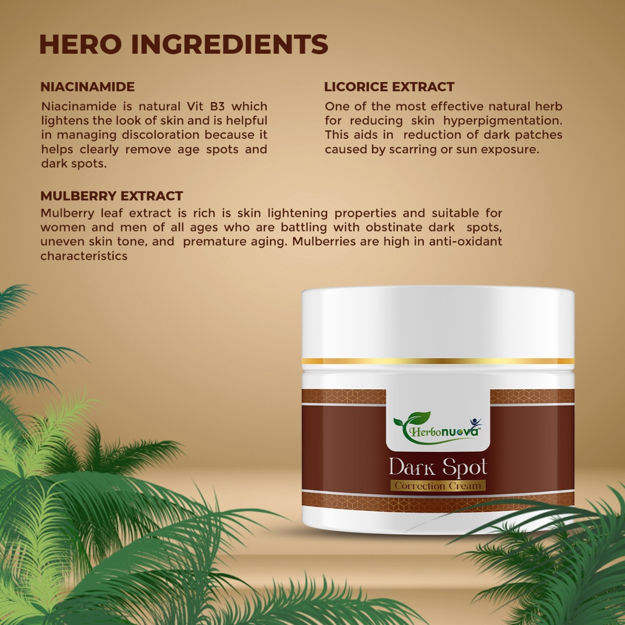 Spot Correction Cream Ingredients: Organic Extract