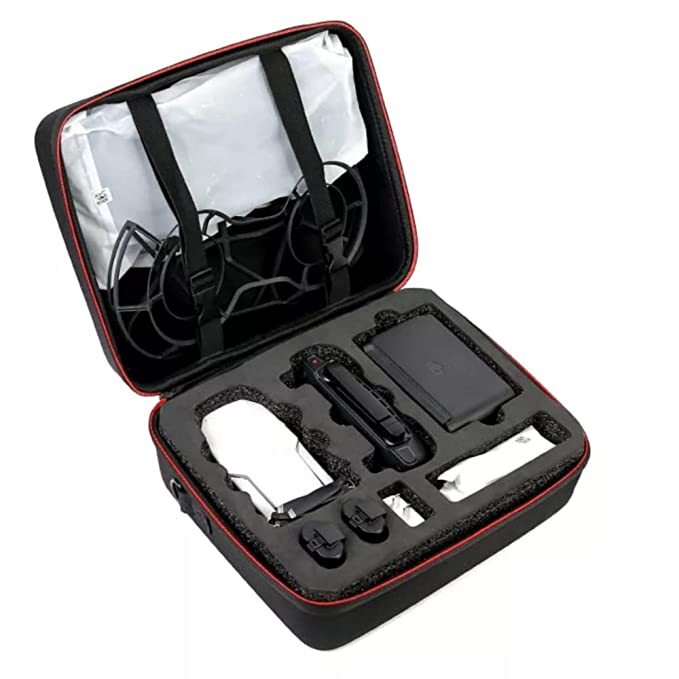 Carry Case Bag For With Dji Mavic Mini Protective Pu Soft Case (Black Foam)
