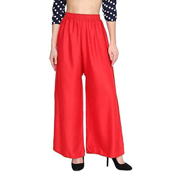 Plain Palazzo - 16 Kg Rayon Fabric, Customized Sizes From S To Xxxl, Multiple Color Options, Breathable And Washable For All Seasons