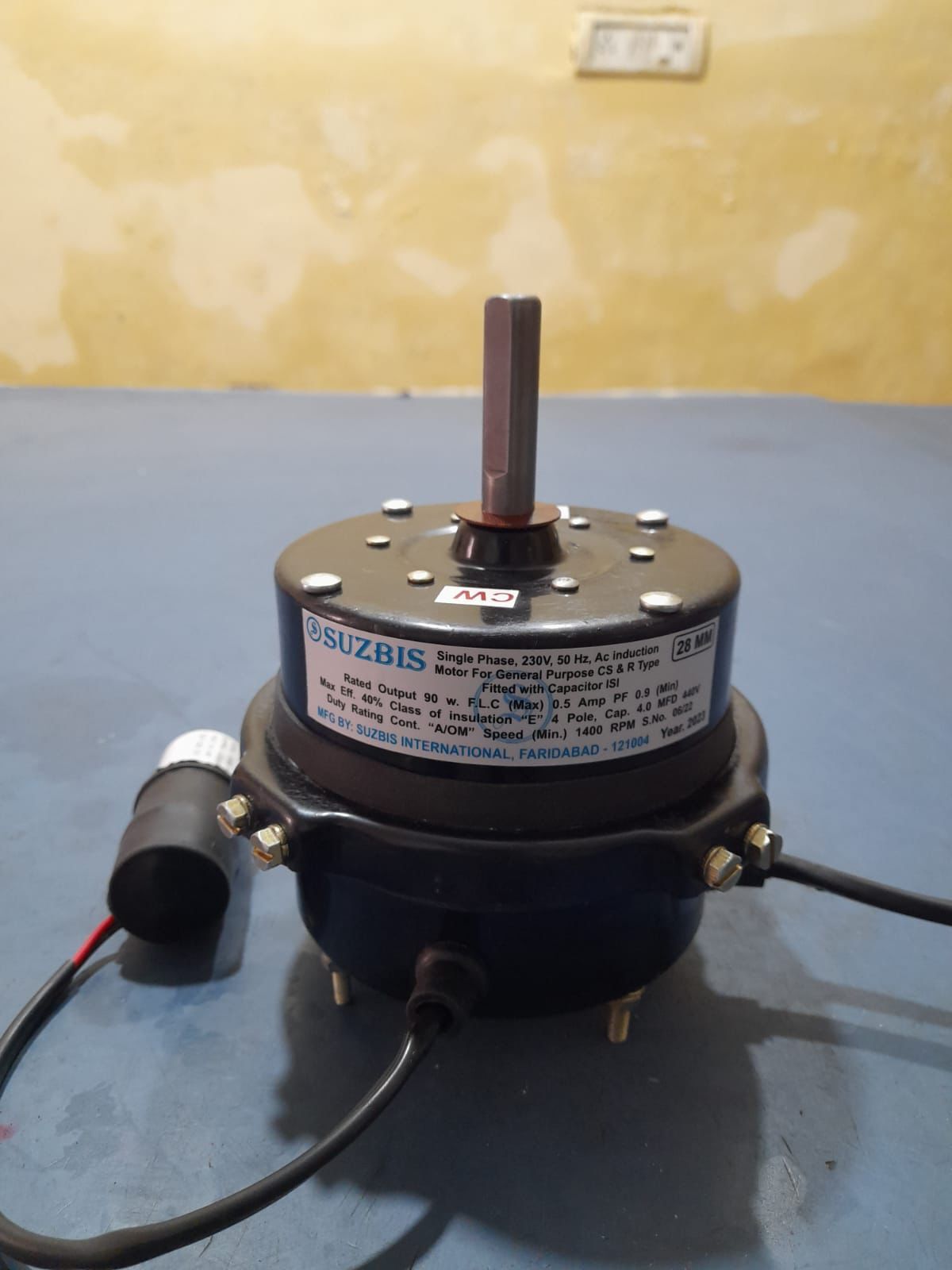 High Gloss Blue Single Phase Tower Fan Motor 220v 50w 1500 Rpm