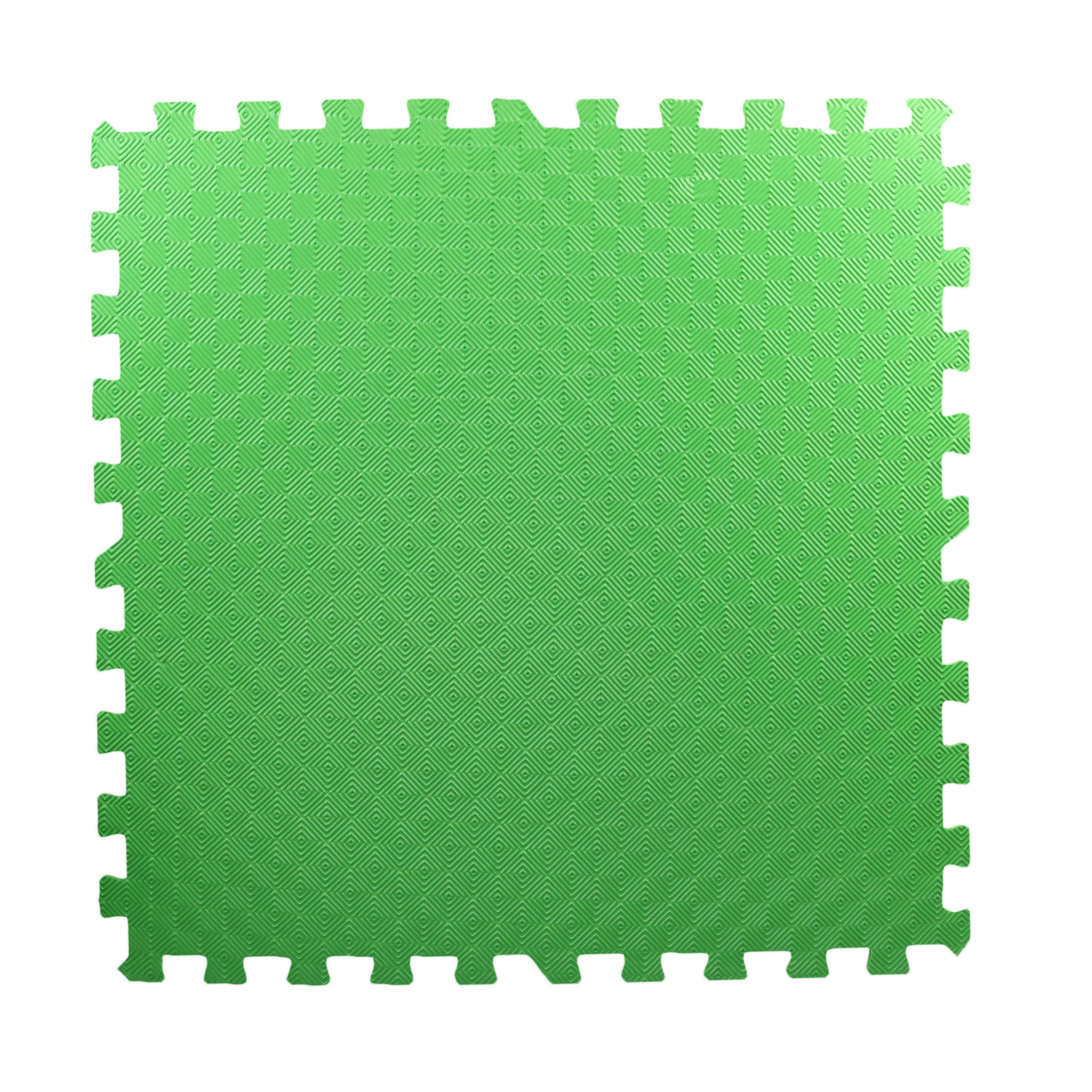 Eva Interlocking Mat Multi Color Set Of 4 Pcs - 24x24 Inch, 10-20 Mm Thickness | Anti-bacteria, Quick Drying, Washable, Stain Resistant, Waterproof