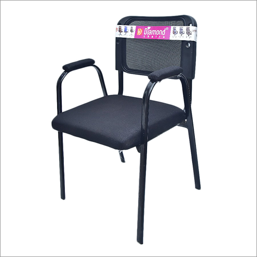 आर्म के साथ ब्लैक विज़िटर चेयर