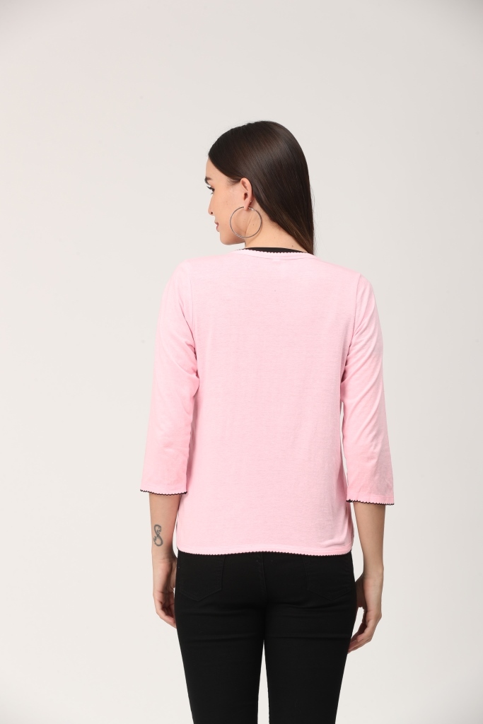 Plain Cute Pink Color Women Shrug