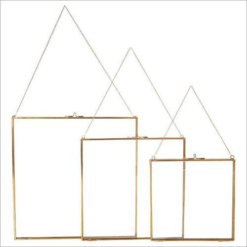 ग्लास के साथ पॉलिशिंग ब्रास फोटो फ्रेम