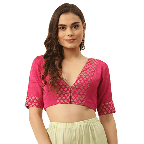 इंडियन डुपियन सिल्क हाफ स्लीव ब्लाउज