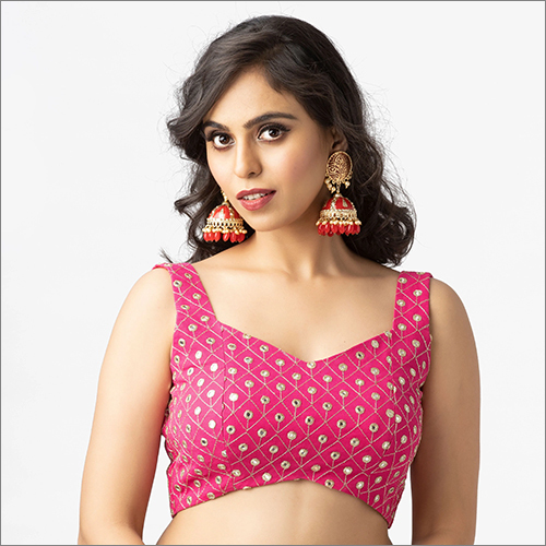 Georgette Women Sleeveless Blouse - Ethnic Region: Indian