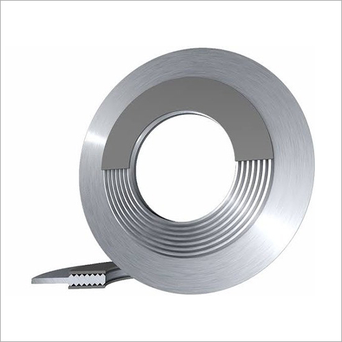 Kammprofile Gasket - Metal Core with Soft Filler, Round Shape, Silver Color | Ideal for Industrial Pipe & Heat Exchanger Applications