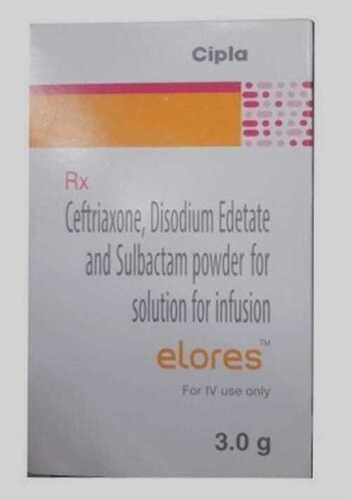 Elores - 3g Ceftriaxone, Disodium Edetate & Sulbactam Injection | Suitable For All Infections, Keep in Cold & Dry Place