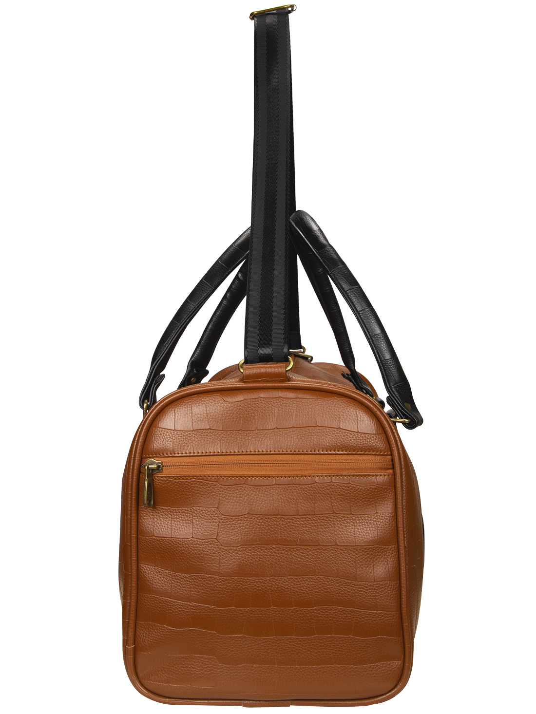Bahamas Tan Cabin Size Pu Duffle Bag 30 Litre Design: Plain