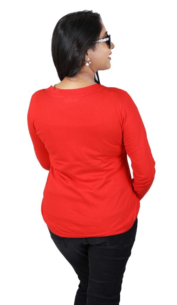 Plain Red Color Women Shrug