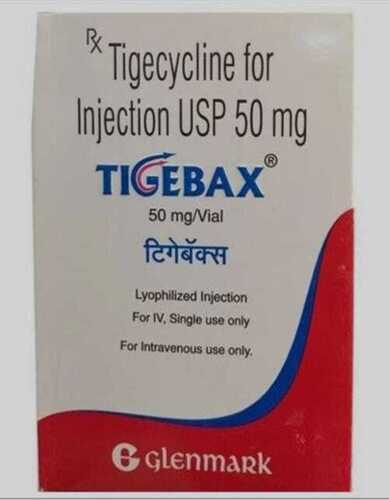 Tigebax - 50 mg Tigecycline for Injection, Broad-Spectrum Antibiotic, IV Administration, Single-Use Vial, Liquid Form, Cold & Dry Storage