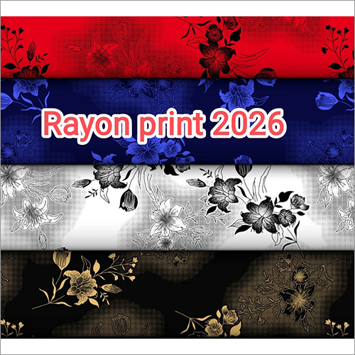 Printed Rayon Fabric - 58" Width, Multicolor Printed Design | Ideal For Draping Skirts, Dresses, Blouses, 145 Gsm Weight