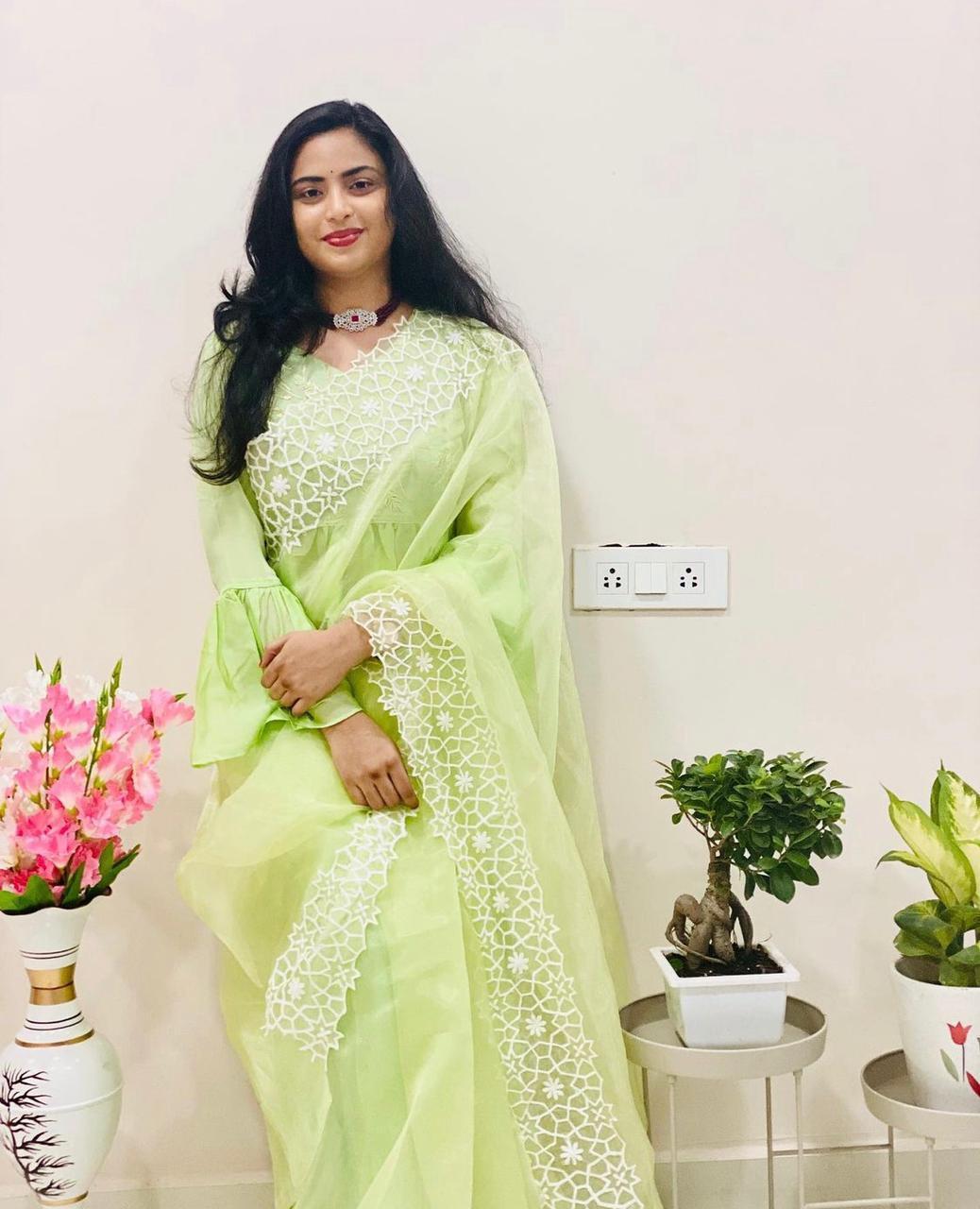 Indian Flower Saree
