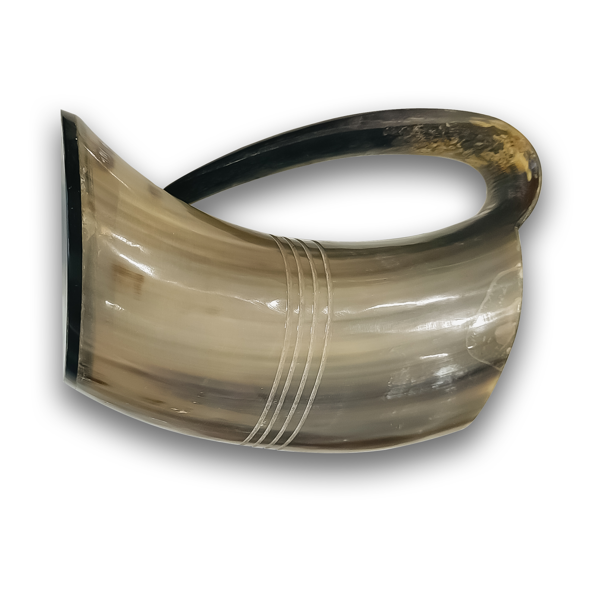 Middle Line Mug Handmade Buffalo's Mug Tankard For Wine Middle Line Engraved Mug