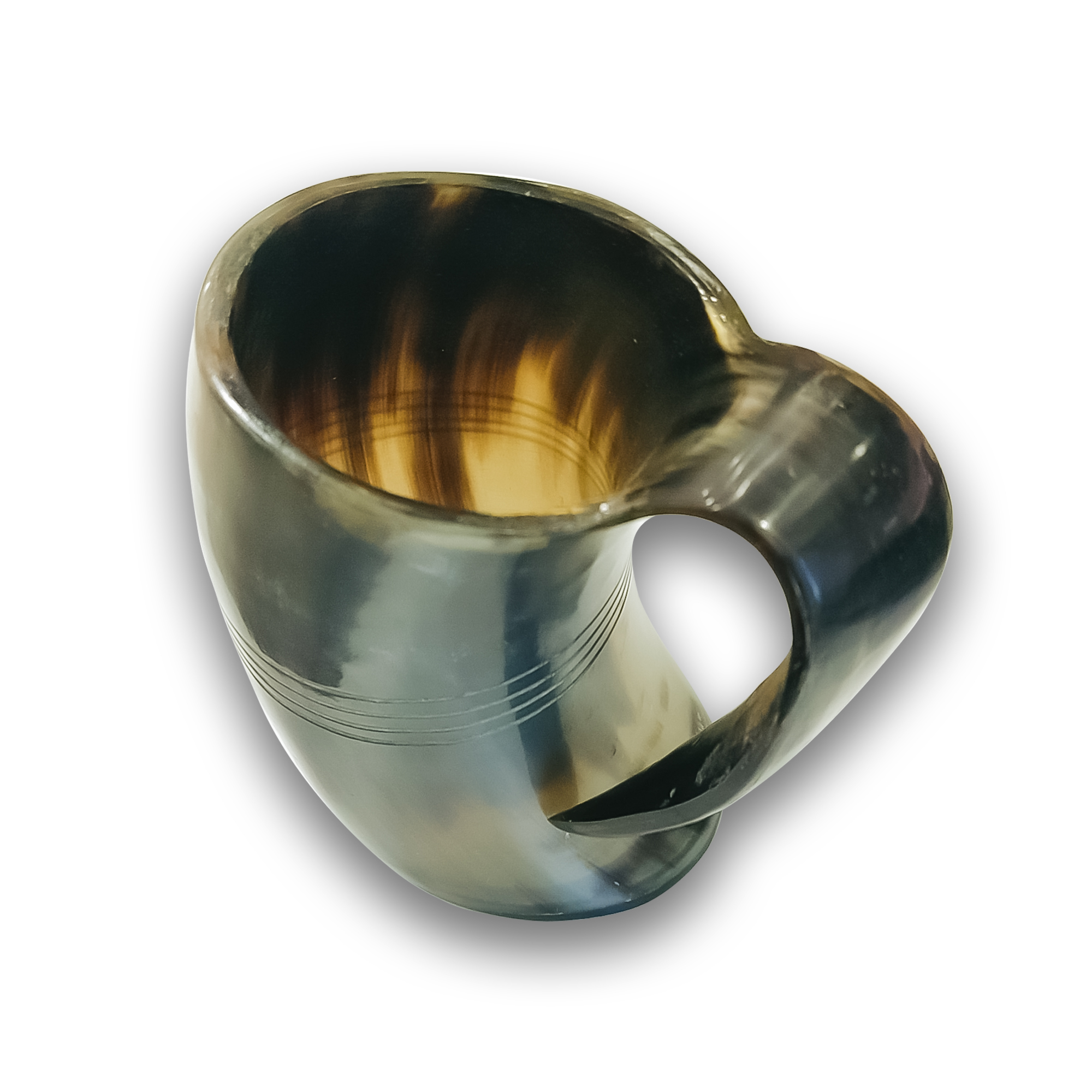 Middle Line Mug Handmade Buffalo's Mug Tankard For Wine Middle Line Engraved Mug