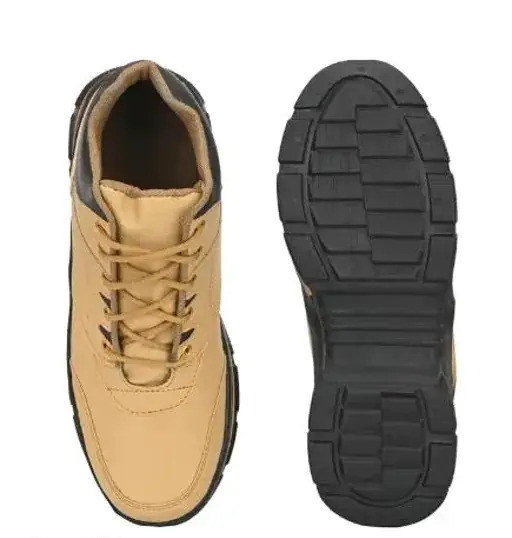 Madlost Men Long Boots - Synthetic Leather Upper, Sizes Ind-7, 8, 10 | Lightweight Design, Lace-up Fastening, Cushiony Memory Foam Insole
