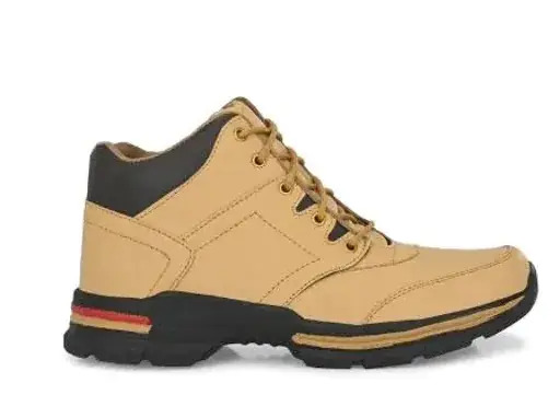 Madlost Men Long Boots - Synthetic Leather Upper, Sizes Ind-7, 8, 10 | Lightweight Design, Lace-up Fastening, Cushiony Memory Foam Insole