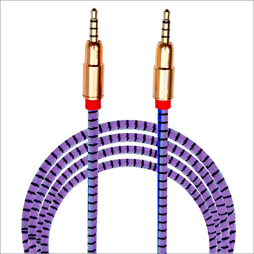 3.5mm 1 Meter Aux Cable - Jacket Color: Blue