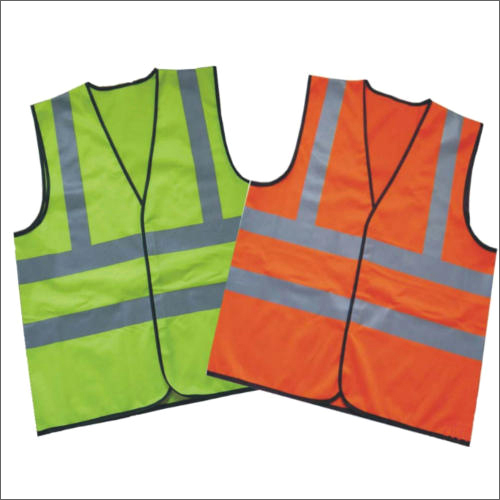 Road Safety Vests - 100% Polyester/Cotton, Size S/M/L/XL, Color Orange/Green | V Neck, Reflective, Unisex, Anti UV, Washable, Sleeveless
