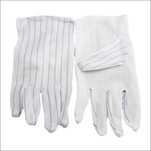 ESD Gloves - ESD Fabric, Medium/Large Size, White Color | Surface Resistance 10^7 to 10^9, Ideal for Electronics & Mobile Manufacturing