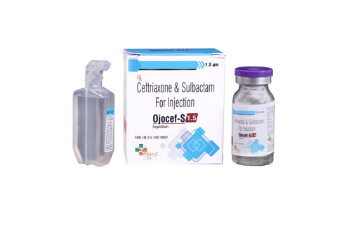 Ceftriaxone and Sulbactam Injection - 10 Vials Per Box, Severe Bacterial Infection Treatment for Adults and Children