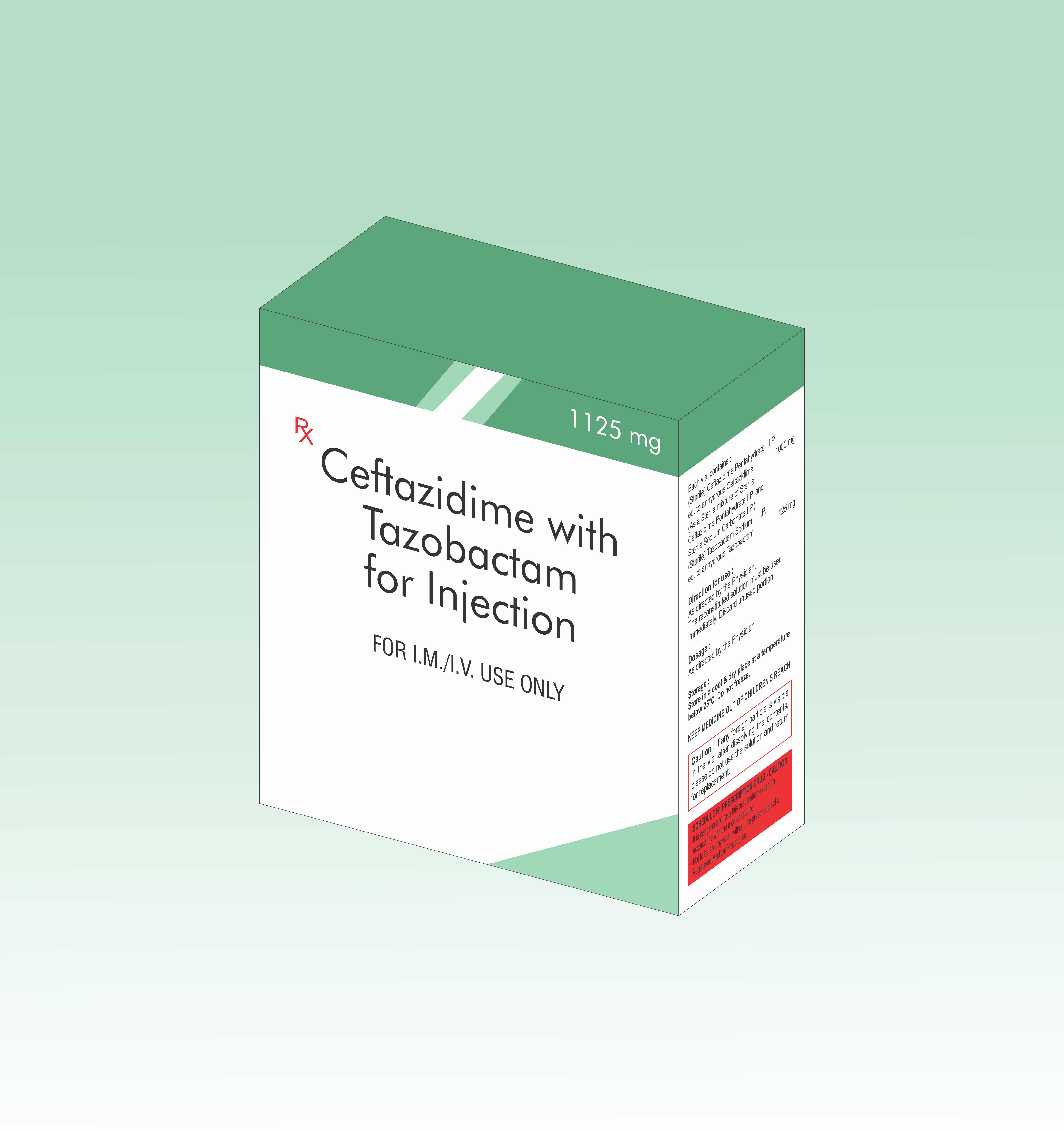 Ceftazidime With Tazobactam Injection - 1500 Mg Powder, Antibiotic Medicine For Adults, Children, Aged, And Women | Suitable For I.m & I.v Use, Store At Room Temperature