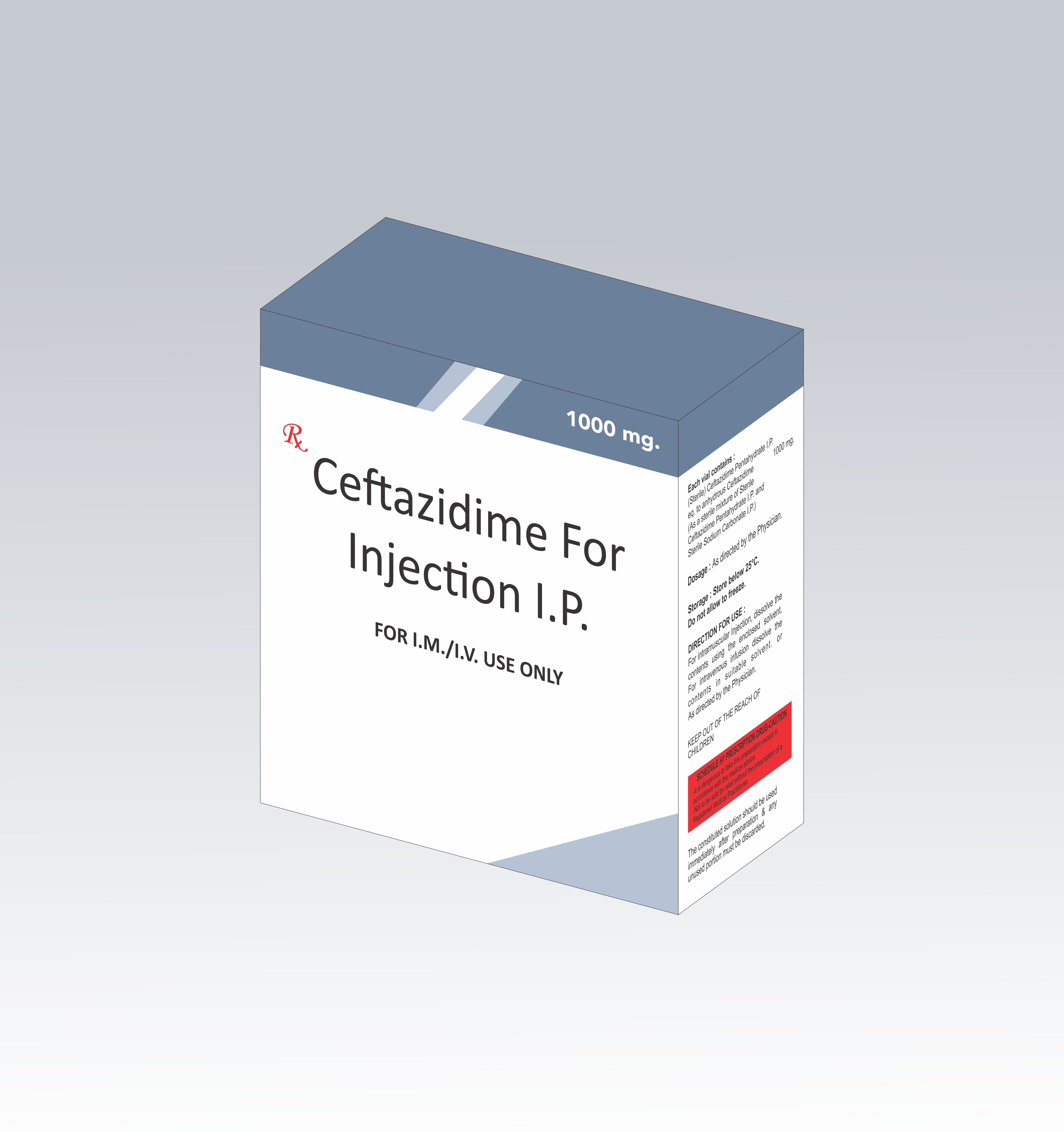 Ceftazidime With Tazobactam Injection - 1500 Mg Powder, Antibiotic Medicine For Adults, Children, Aged, And Women | Suitable For I.m & I.v Use, Store At Room Temperature