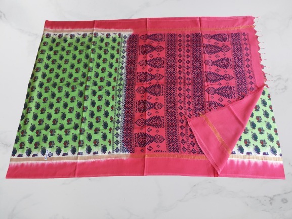Available In Different Color Kalamkari Hand Blocked Sarees