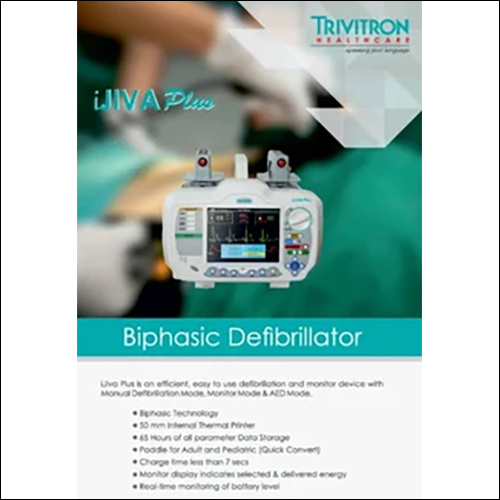 Biphasic Defibrillator - White Design | Hospital and Clinic Application, User-Friendly Interface