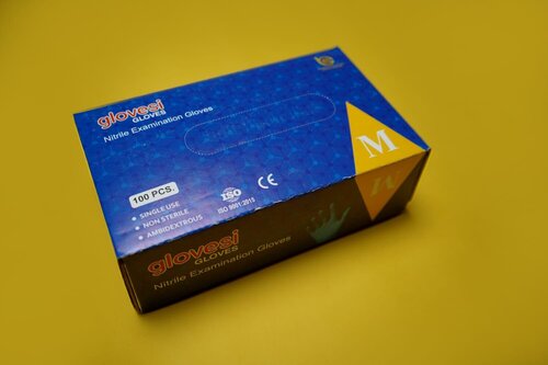 Blue Medical Long Cuff Nitrile Gloves